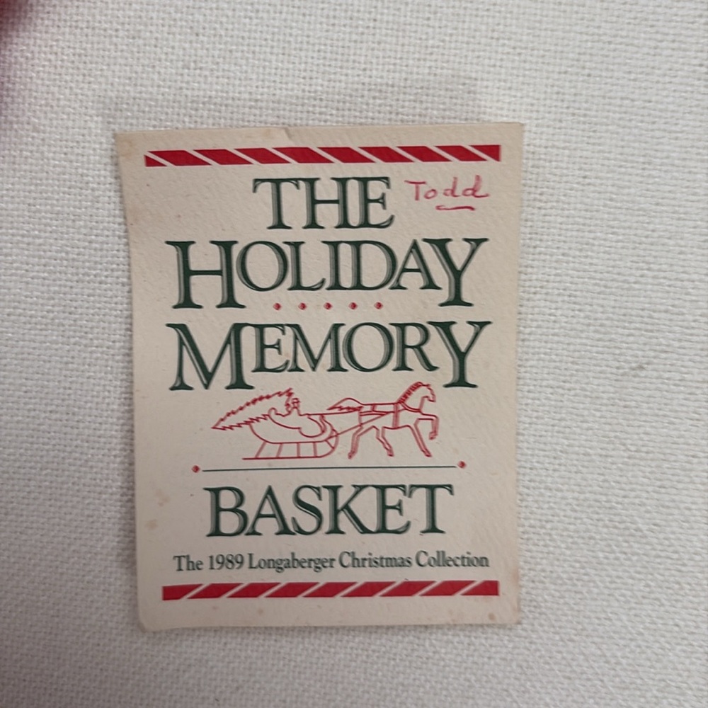 Longaberger Brown and Red Accent Basket - Picture 4 of 9